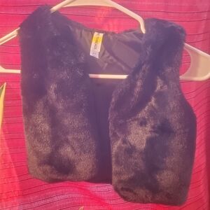 Epic Threads Black Faux Fur Vest